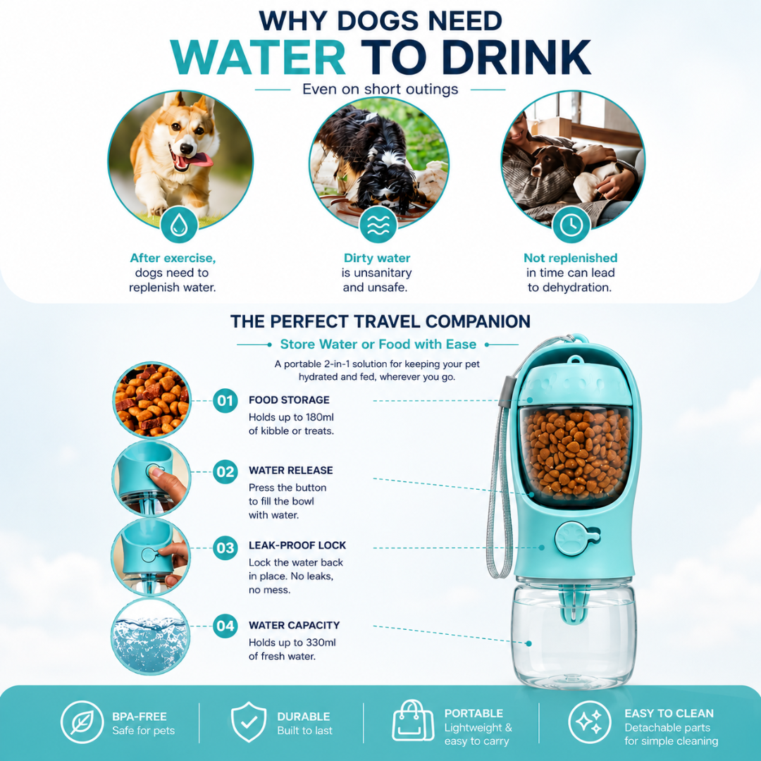 PawSip™ – Your Go-To Solution for Food & Water on the Go